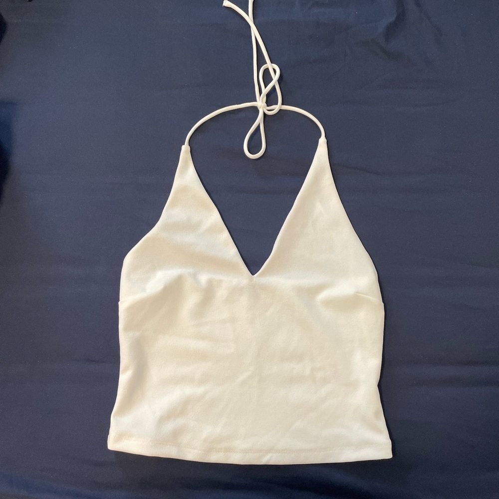 White Halter Top